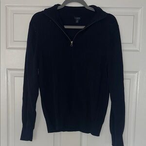 J. Crew Men's Navy Quarter Zip